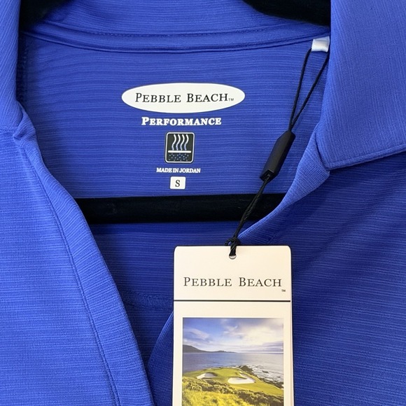 Womens Sz Small Blue Pebble Beach Performance Golf Shirt Polo Short Sleeve NWT - Picture 4 of 6